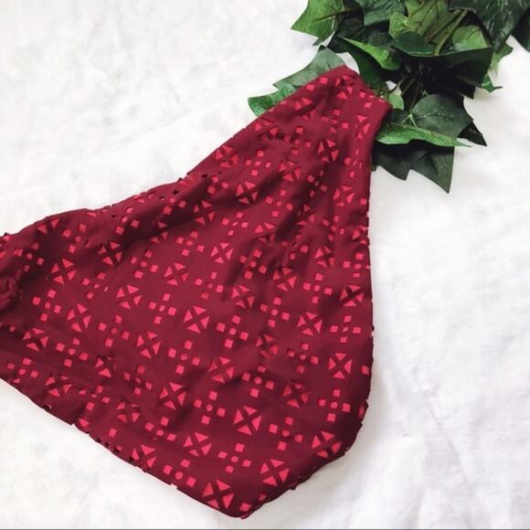 LOFT Red Beach Perforated Hipster Bikini Bottom - Picture 5 of 8